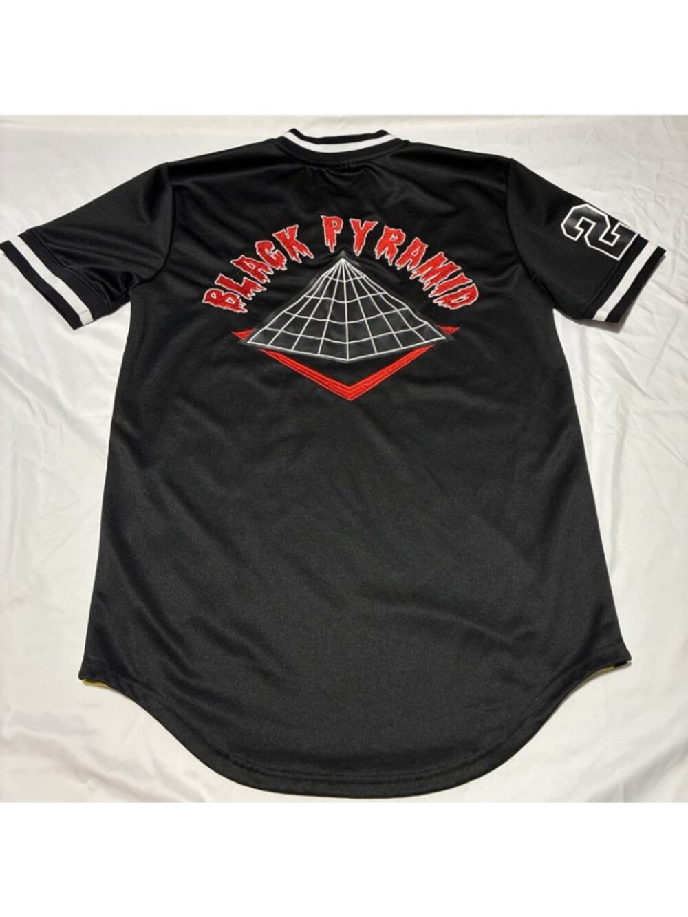 Black Pyramid Jersey Men's large Pop Art Comic Roy Lichtenstein Chris Brown 23 - Picture 8 of 12